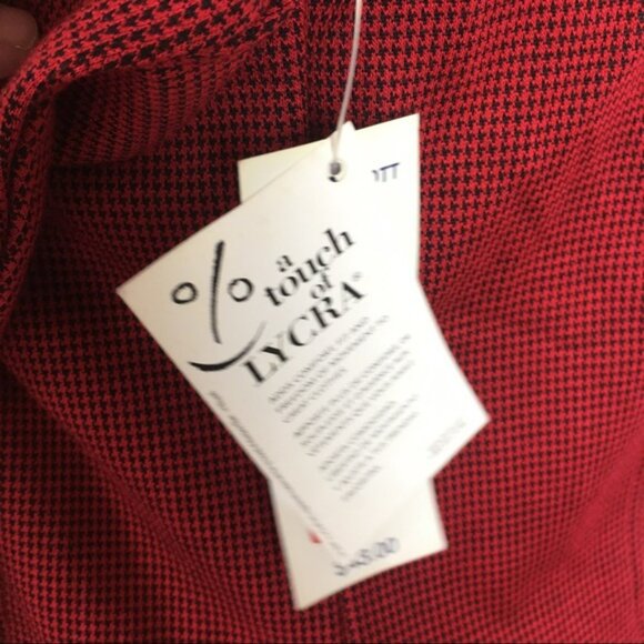 NWT Karen Scott Red & Black Houndstooth Jacket - Picture 4 of 8